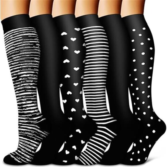 Copper Compression Socks for Women & Men (6 pairs) - Best Support for Nurses. - Picture 7 of 7